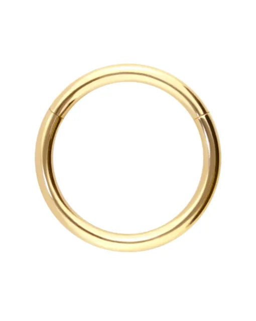 14k gold clicker piercing hoop