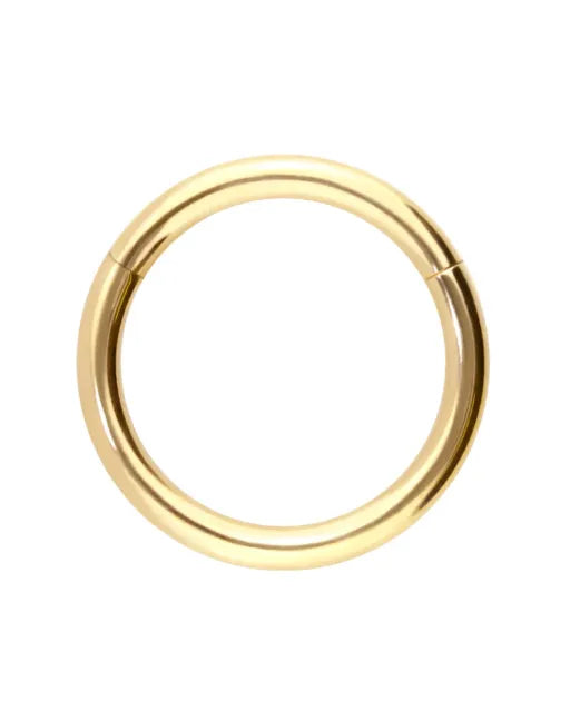 14k gold clicker piercing hoop