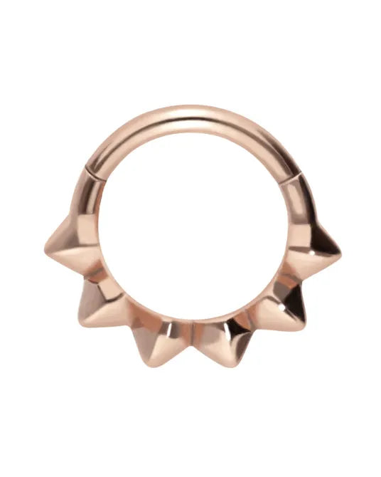 Surgical Steel Clicker Piercing Hoop - Smooth Cones