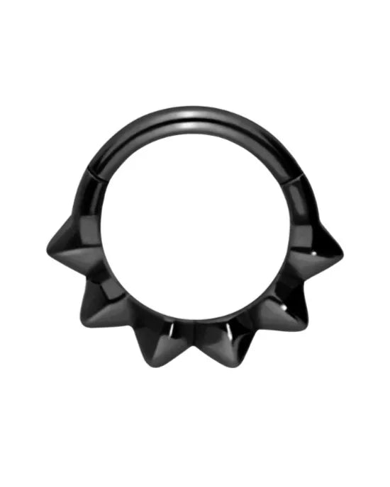 Surgical Steel Clicker Piercing Hoop - Smooth Cones