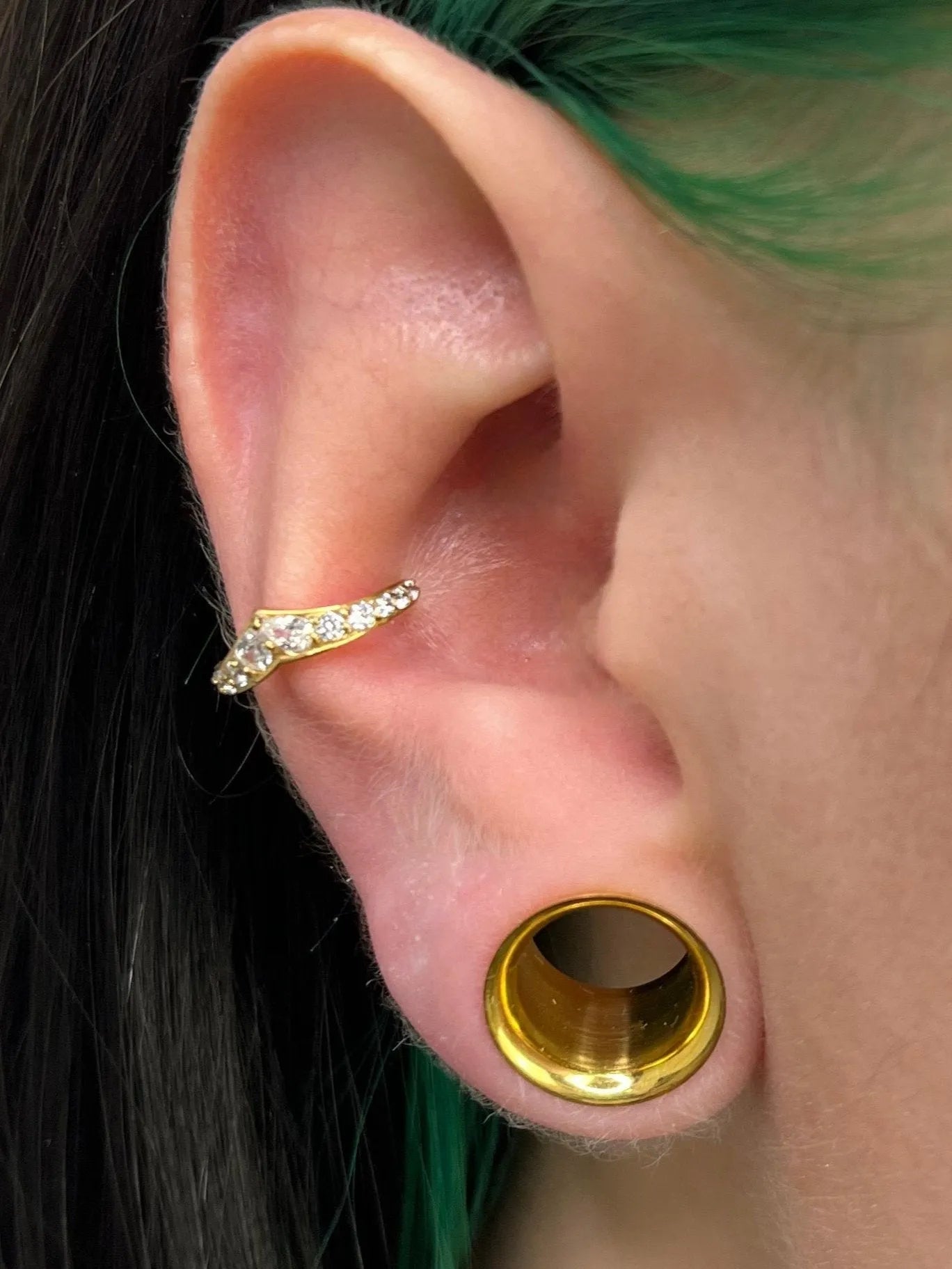 Surgical Steel Clicker Piercing Hoop - Sparkly Diadem