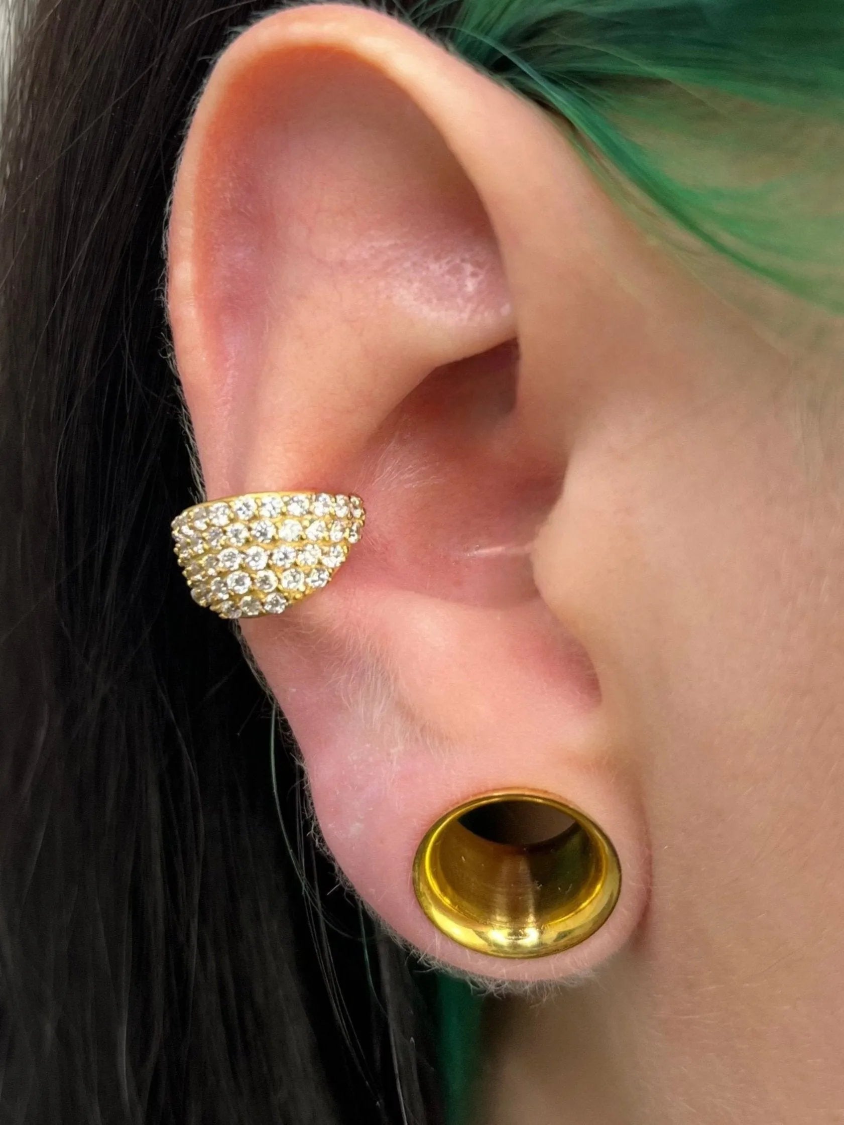 Surgical Steel Clicker Piercing Hoop - Extravagant Crystals