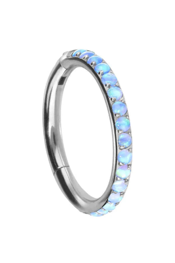 Titanium Clicer Piercing Hoop - Cute Opals